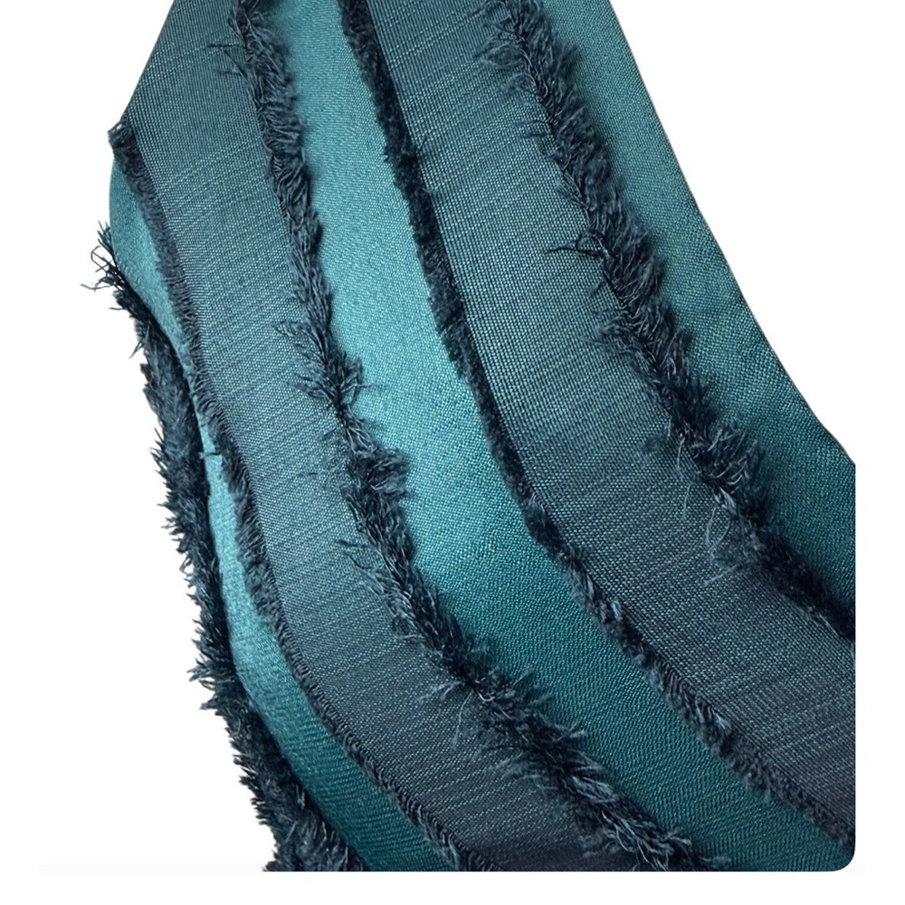 Rebecca Taylor Forest Green Eyelash Striped Skater Skirt Mini Dress-Size 4 NWT - Picture 7 of 15